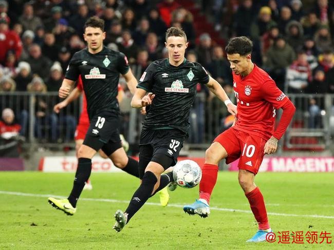 德甲-库蒂尼奥三射两传莱万破门 拜仁6-1不莱梅