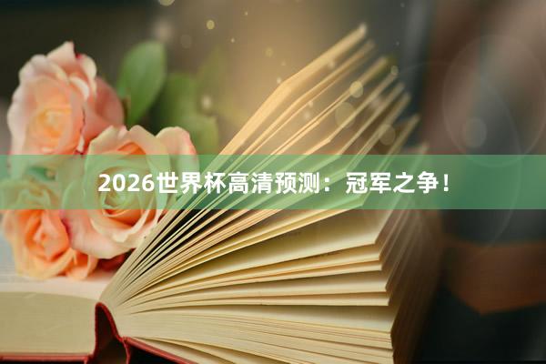2026世界杯高清预测：冠军之争！